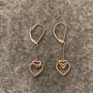 Kay Jeweler rose gold and diamond earrings